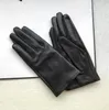 fingerless gloves Genuine Leather Winter Warm Fluff Woman Soft Female Fur Lining