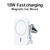 15W Magnetic Wireless Chargers Car Air Vent Stand Mount Phone Holder Charging Station For iPhone 13 12 QI Wireless Charger