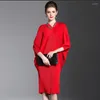 Casual Dresses Big Size Clothes Women Sexy V Neck Dress Femme Bat Sleeves Loose Robe Feminal Ete Summer Stretch Vestidos De Verano Mujer