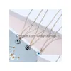 Pendentif Colliers Classique Simple Turc Cristal Mauvais Yeux Collier Pour Femmes Mode Bijoux Or Couleur Clavicule Chaîne Ras Du Cou Ac414 Dhway