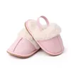 Sapatos de bebê chinelos recém-nascidos primeiros caminhantes infantil menino menina criança sola macia velo pelúcia quente chinelo sapatos 0-18m