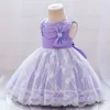 Girl Dresses Purple Baby Toddler Kids Pageant Birthday Party Princess Lace Costume Childre