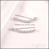 Stud Crystal Ear Cuffs For Women Girls A Row Cubic Zirconia 925 Sier Needle Dipper CZ Earrings Star Jewelry Design Drop Delivery OTW1W
