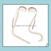 Eyeglasses Chains Two Layers White Plastic Beaded Metal Chain Gold Color Plated Sile Loops Sunglass Accessory Drop Delivery Fashion Otodi