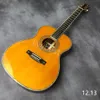 LVYBEST Electric Guitar Anpassad 40 tum om Body Series Signatur Yellow Acoustic Guitar