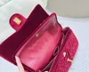 Luxury Designers Handbag velvet Camellia Pattern Shoulder Bags Crossbody Bag Purses Letters Flowers Floral Wallet Backpack Womens Banquet shopping bag 25/16/7cm