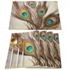 Chair Covers Peacock Feathers Vintage Spandex Cover Office Banquet Protector Stretch For Dining Room