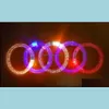 Braccialetto all'ingrosso Light Up Toys Led Lampeggiante Lampeggiante Braccialetto Braccialetti con anello a mano per la decorazione del partito Nave Drop Delivery Jewelry Otz5K