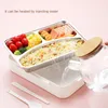 Dinnerware Sets 304 Stainless Steel Lunch Box Microwave Oven Heating For Office Workers Student Separation Type With Rice