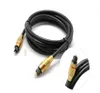 Toslink optical Audio Cable OD6.0 Head Fiber Optic Digital Side Interface 1M 1.5M 2M braided jacket cable for PS4 TV BOX Soundbar Amplifier Subwoofer