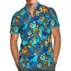 남성용 캐주얼 셔츠 3D 프린트 패션 해변 해변 하와이 셔츠 2022 여름 남성 통기성 짧은 슬리브 스트리트웨어 대형 5xl