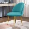 Chair Covers Duckbill Curved Cover Warm Velvet House De Chaise Kitchen Dining MakeUp Slipcover Solid Stretch Low Back Seat