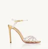 Kända märken Aquazzuras Sandaler Tequila Klänning Skor Love Affair Pump Plattform Pumps Strappy Stilettklack Svart Vit svart gree mocka Högklackat dam EU35-43