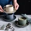 Coffee Tea Sets Nordic Matte Set Home Retro Afternoon Scented Cup Ceramic