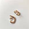 Backs Earrings 2022 Trendy Simple Personality Distortion Irregular Metal 2PCS/SET Ear Clip For Women Girls Party Jewelry