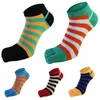 Men's Socks Men Cotton Toe Sock Breathable Absorb Sweat Striped Five Finger Summer Male