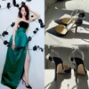 Dress Shoes Baotou Sandals Women 2023 Spring And Summer Stiletto Pointed Toe With Sexy French Rhinestone High Heels