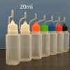 Garrafas de ponta de agulha vazias 100pcs convenientes para encher com suco garrafa de plástico 5ml 10ml 15ml 20ml 30ml 50ml