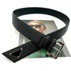 Luxurys Designer Ceinture en cuir Largeur 3,8 cm Hommes Triangle Mark Ceintures Longueur 98 cm Ceinture à boucle pour femmes Lettres P 22121304