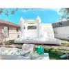 Wedding Bounce House Inflatable Bouncy Castle With Slide Ball Pit Pink White Moon Jumps For Party Rental