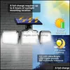 Utomhusvägglampor LED -fjärrsolbelysning Ljus med rörelsessensor 3 Induktionsmodeller 270 ﾰ Vinkel Justerbar Power Flood Drop Deliver Dhyss