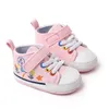 Nyf￶dda pojkar flickor f￶rsta vandrare skor broderade blommor sport sneakers sp￤dbarn sm￥barn mjuk ensamt antislip baby skor