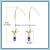 Dangle Chandelier Handmade Crystal Earrings Little Bird Blue Water Drop Long Earring With Paper Crane Charm Korean Fashion Wholesa Otiou