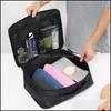 Storage Bags Outdoor Bag Large Capacity Handle Travel Case Toiletries Organize Cosmetic Wear Nylon Waterproof Make Up Pack Drop Deli Otnnj