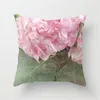 Pillow 45x45cm Pink Rose Flower Pillowcase Nordic Style Wedding Bed Lumbar Seat/Back Cover Polyester Case Home Decor