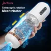 Juguetes sexuales masajeador masturbador masculino automático succión giratoria telescópica taza de masturbación vaginal para hombres máquina de succión de juguete de rotación