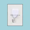 Hooks Rails 1Pc Small Trumpet Hook White Cartoon Plastic Strong Sticky Kitchen Bathroom Accessories Towel Handbag Holder Wall Hang Otyp8