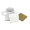 DHL UPS MATS PADS SUBlimação Coasters em branco DIY Forma redonda personalizada Coaster de cortiça natural Isolamento de chá de chá Copo Slip SS1213