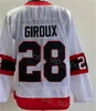 Men Ice Hockey Reverse Retro 18 Tim Stutzle Jersey 12 Alex DeBrincat 28 Claude Giroux 7 Brady Tkachuk 72 Thomas Chabot All Stitched Black Red White Color Team Sport