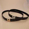 Mode Mannen Riem Luxe Designer Vrouwen Lederen Riem Brede 3.5 CM Letter M Gladde Gesp Zakelijke Jurk Riemen Valentijnsdag gift