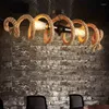 Pendant Lamps Nordic Retro Industrial Style Personality Water Pipe Rope Chandelier Cafe Bar Clothing Store Droplight