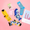 Männer Socken Popeye Cartoons Frauen Männer Baumwolle Nette Lustige Rosa Blau Gestreift Lange Unisex Straße Erwachsene Casual 2022