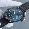 Montres-bracelets de luxe d'usine IW502003 montres mécaniques automatiques pour hommes montres 47mm montres-bracelets pilotes de marque bleu Dial252H