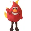 Mascot de promoci￳n Mascot rojo Big Fire Mascot Disfraz de dibujos animados para adultos traje de traje de dibujos animados de apertura Padres de padres Hi￱￳n Campa￱a