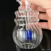 Hookahs ribbed mantle Wholesale Glass bongs Oil Burner Glass Pipes Water Rigs Smoking