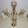 Party Decoration Luxury Wedding Crystal 5 Arm Candle Holders/Crystal Sticker Table Centerpiece Candelabra Supply