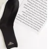 Women Triangle Letter Socks Black Cotton Knitted Letters Sock Warm Breathable