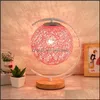 Lampade da tavolo Lampada da scrivania creativa nordica Camera da letto Comodino Moon Star Light Decorazione della stanza dei bambini Notte 3D E27 Led 3W Drop Delivery Li Dhor3