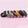 Band Rings Men Hypoallergenic Flexible Sports Antibacterial Sile 8Mm Food Grade Fda Finger Ring Rubber Bands Q07087928064 Drop Deliv Dhjrh