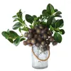 Decoratieve bloemen kunstmatige fruit nep kastanje simulatie plastic bloem bruids bouqut voor bruiloft kerstboomdecoratie