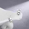 Fashion Rabbit Stud Luxury Brand Designers Letter Famous Ladies Stainless Steel Earring Wedding Party Jewelry No Box