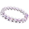 Strand Toptan 10mm Orijinal Mor Doğal Kunzite Bilezikler Kadınlar İçin Lady Charm Streç Yuvarlak Kristal Boncuk Bilezik