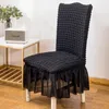 Chair Covers Seersucker Brief Table Cover Elastic Skirt Hem Household Antifouling Polar Fleece