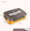 Dinnerware Sets 304 Stainless Steel Lunch Box Microwave Oven Heating For Office Workers Student Separation Type With Rice