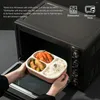 Ensembles de vaisselle boîte à Bento pour enfants adultes réutilisable déjeuner cuillère fourchette conteneur de stockage avec 3 compartiments Portable