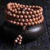 Strand atacado 6/8mm cor original Bruma Rosewood 108 Multi-círculo Buda Breads Bracelet Wood Mala Oração Elastic Cordão